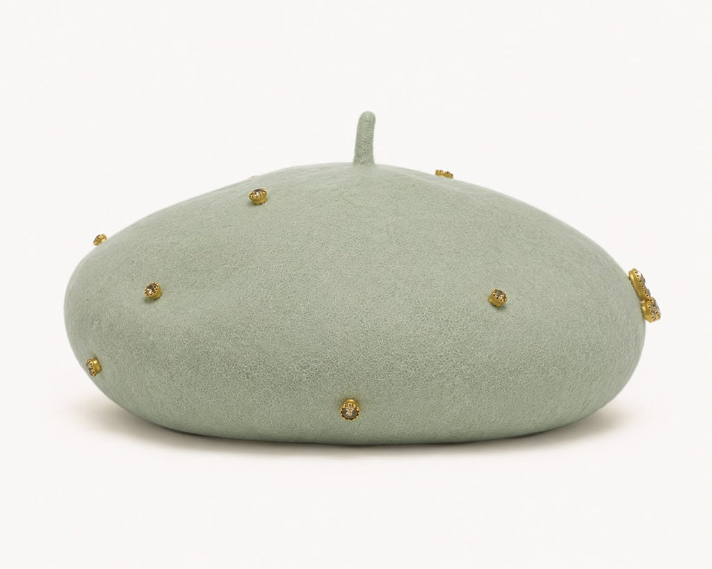 Béret Laine Femme Vert | Abeille Royale