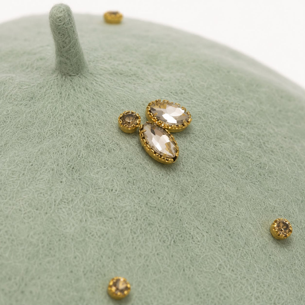 Béret Laine Femme Vert | Abeille Royale