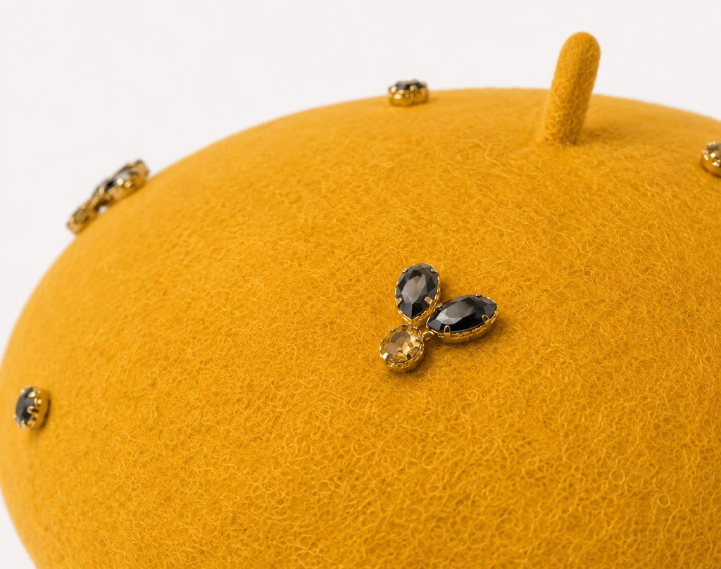 Béret Laine Femme Jaune | Abeille Royale