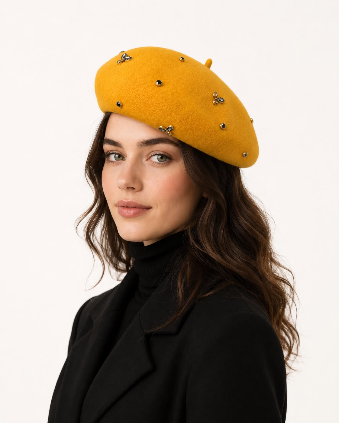 Béret Laine Femme Jaune | Abeille Royale