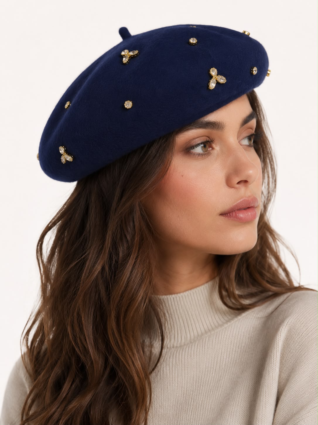 Béret Laine Femme Bleu Marine | Abeille Royale