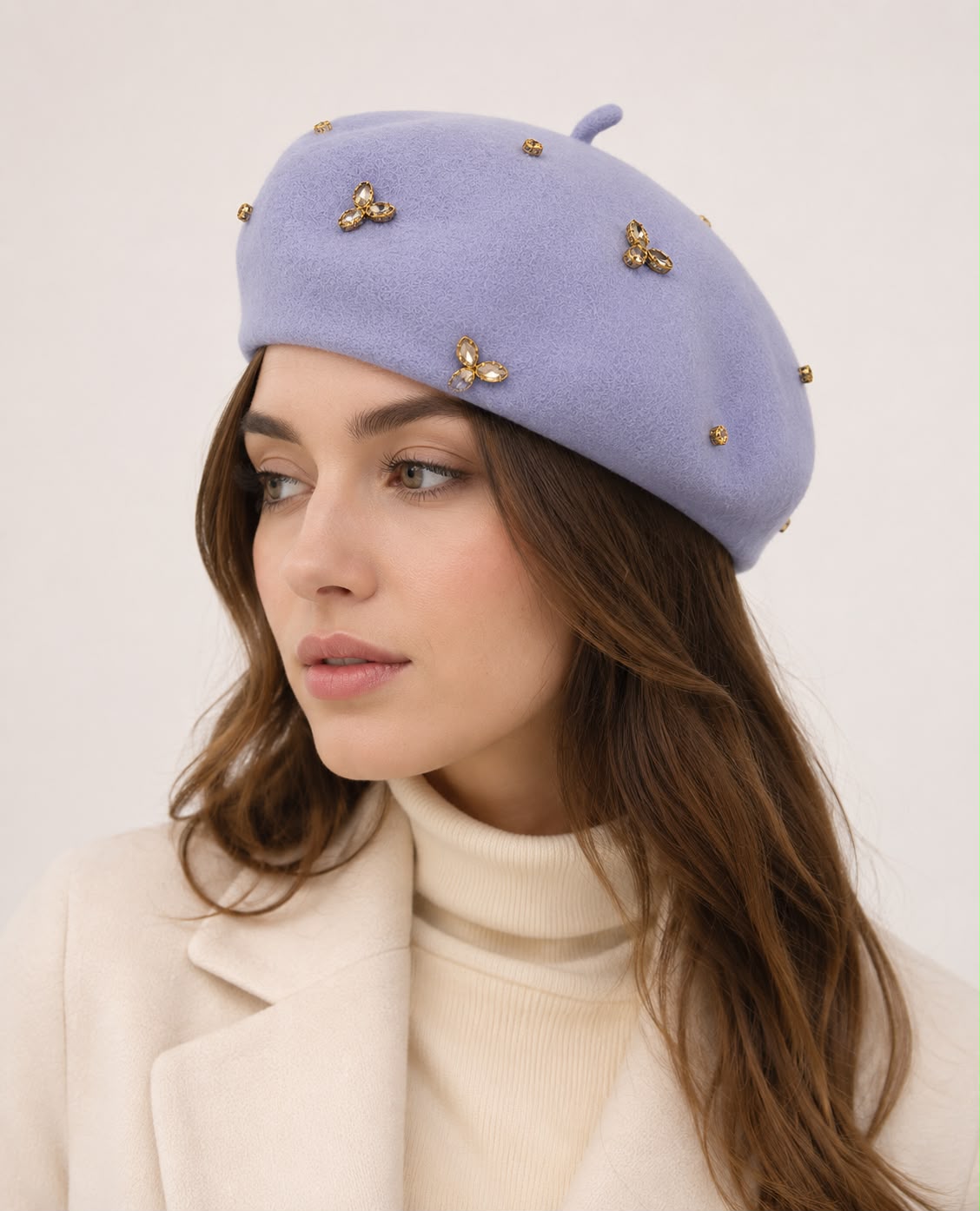 Béret Laine Femme Bleu | Abeille Royale