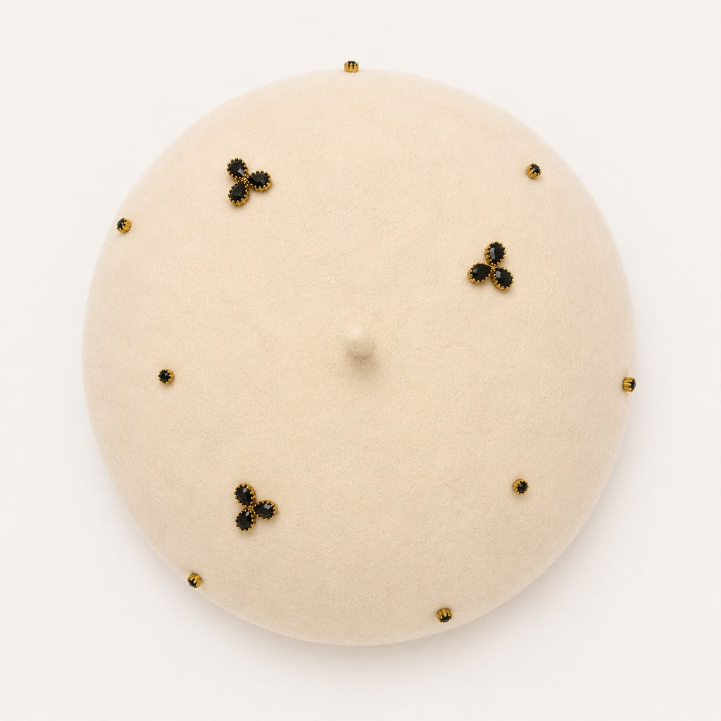 Béret Laine Femme Blanc | Abeille Royale