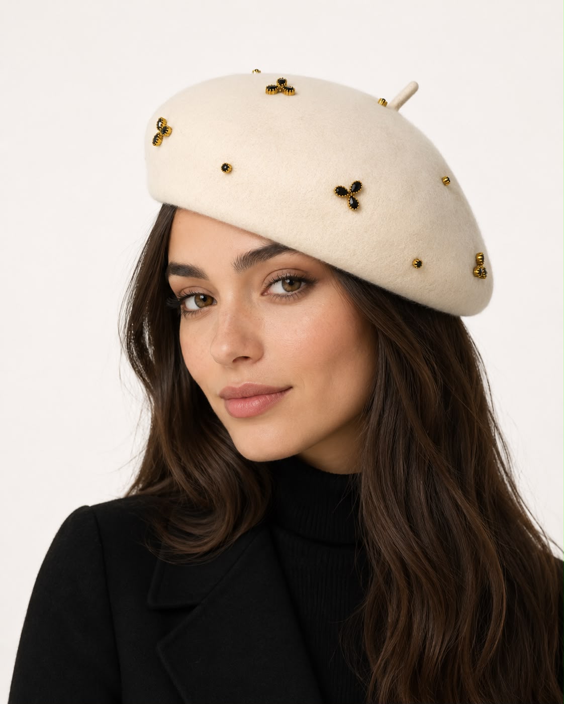 Béret Laine Femme Blanc | Abeille Royale