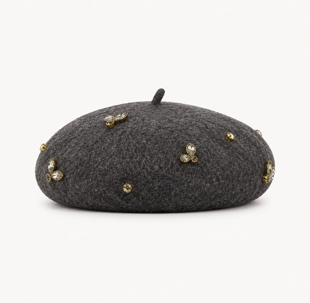 Béret Laine Femme Gris Foncé | Abeille Royale
