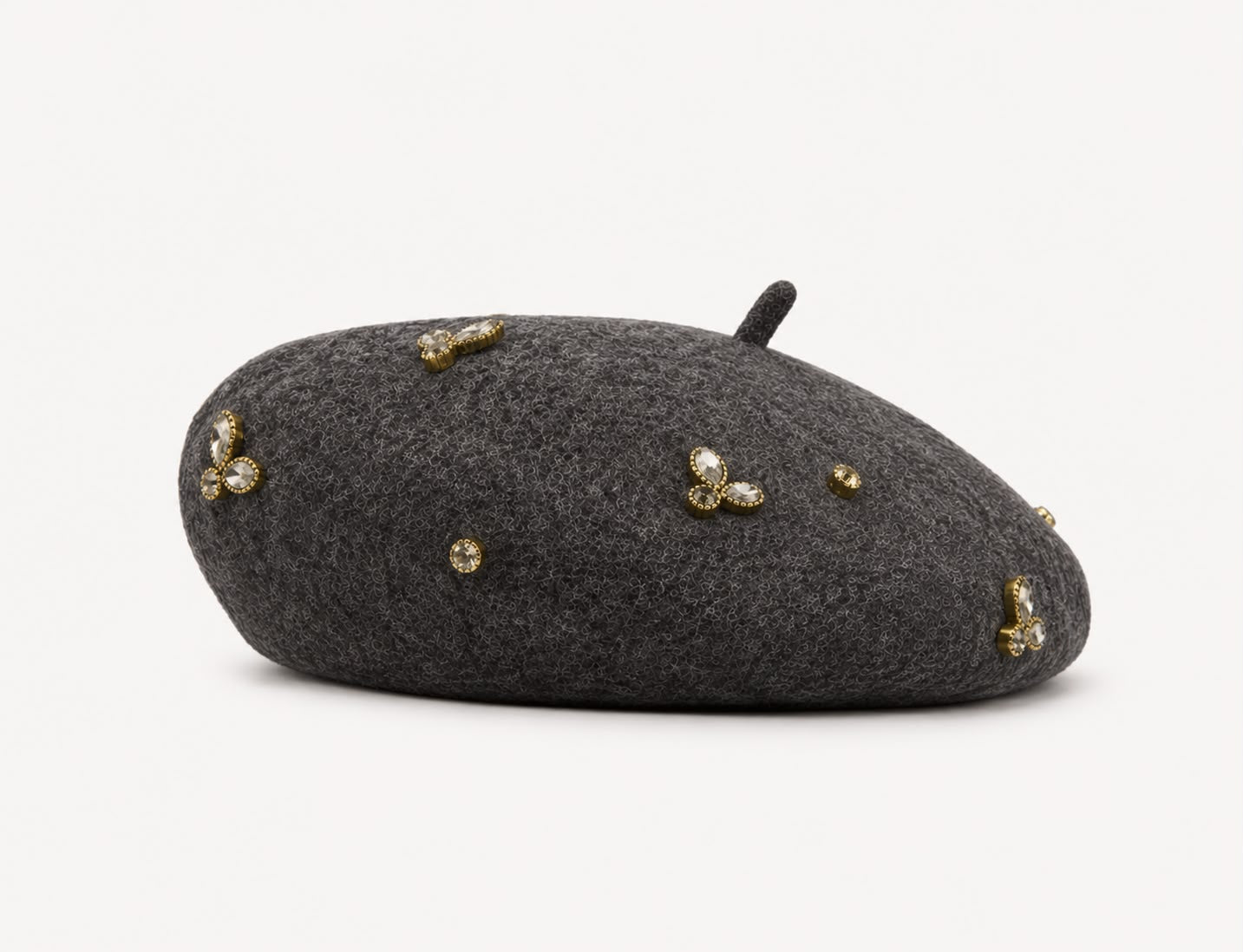 Béret Laine Femme Gris Foncé | Abeille Royale