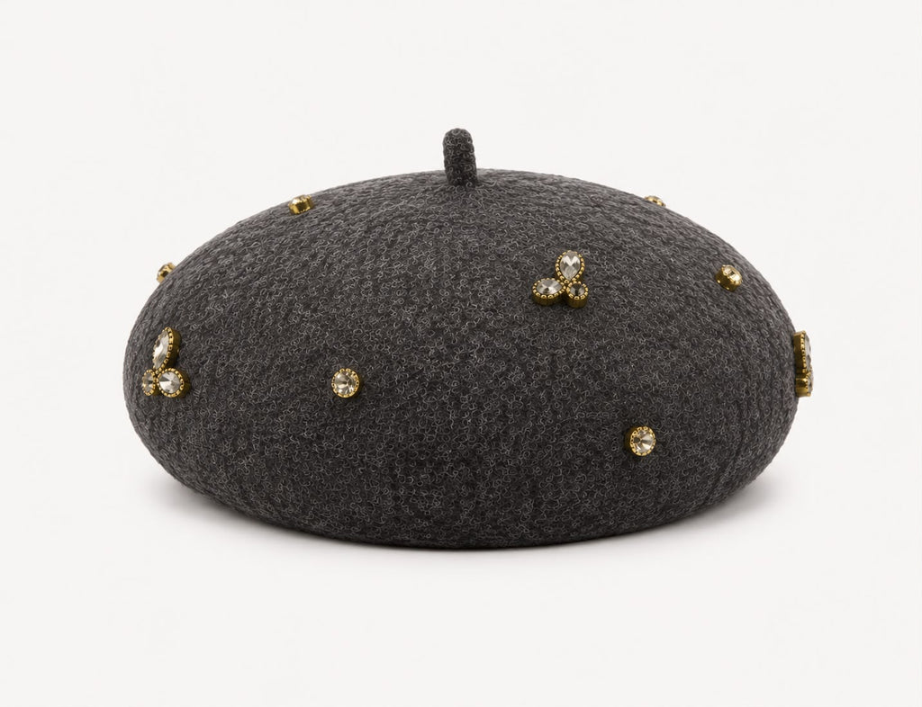 Béret Laine Femme Gris Foncé | Abeille Royale