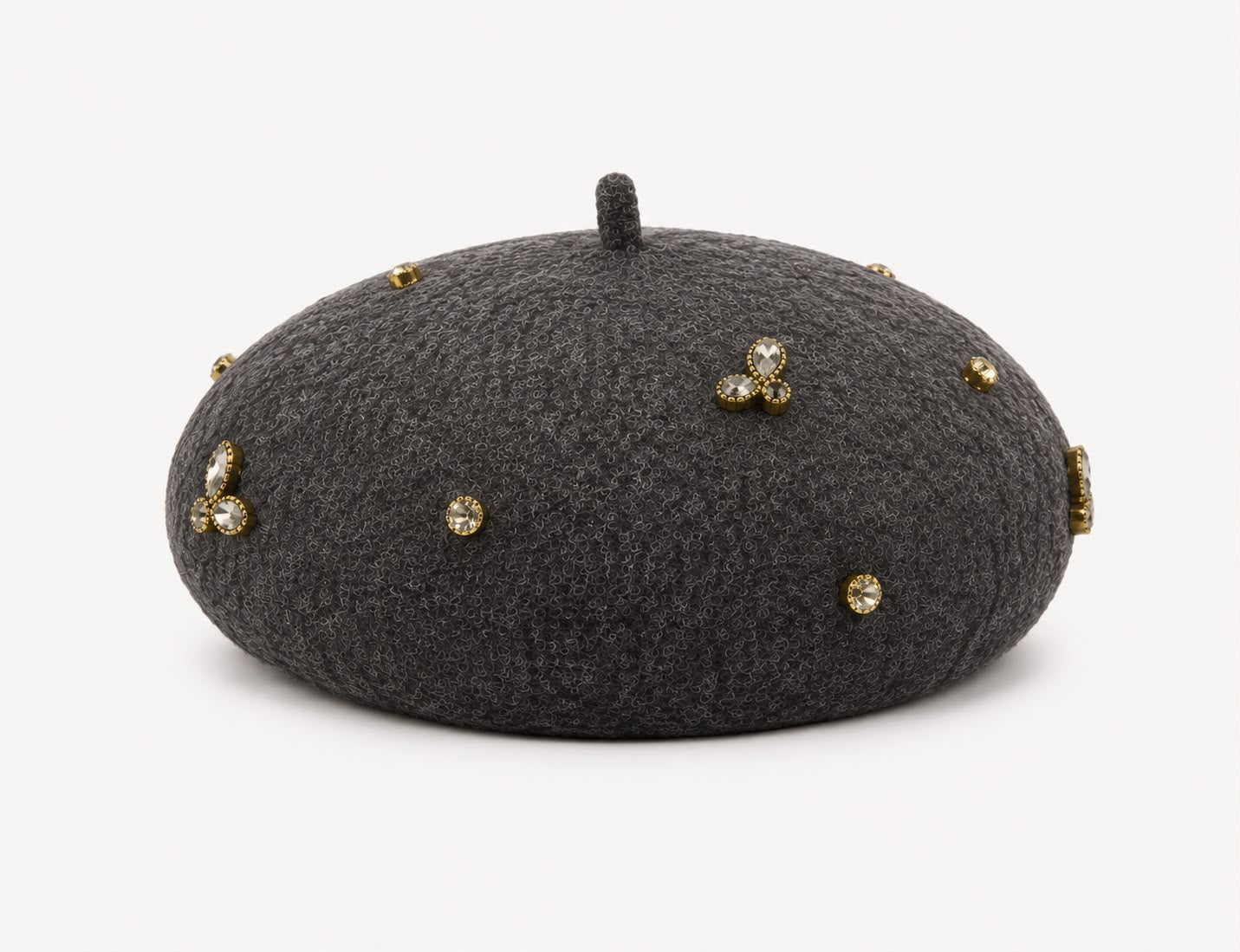Béret Laine Femme Gris Foncé | Abeille Royale