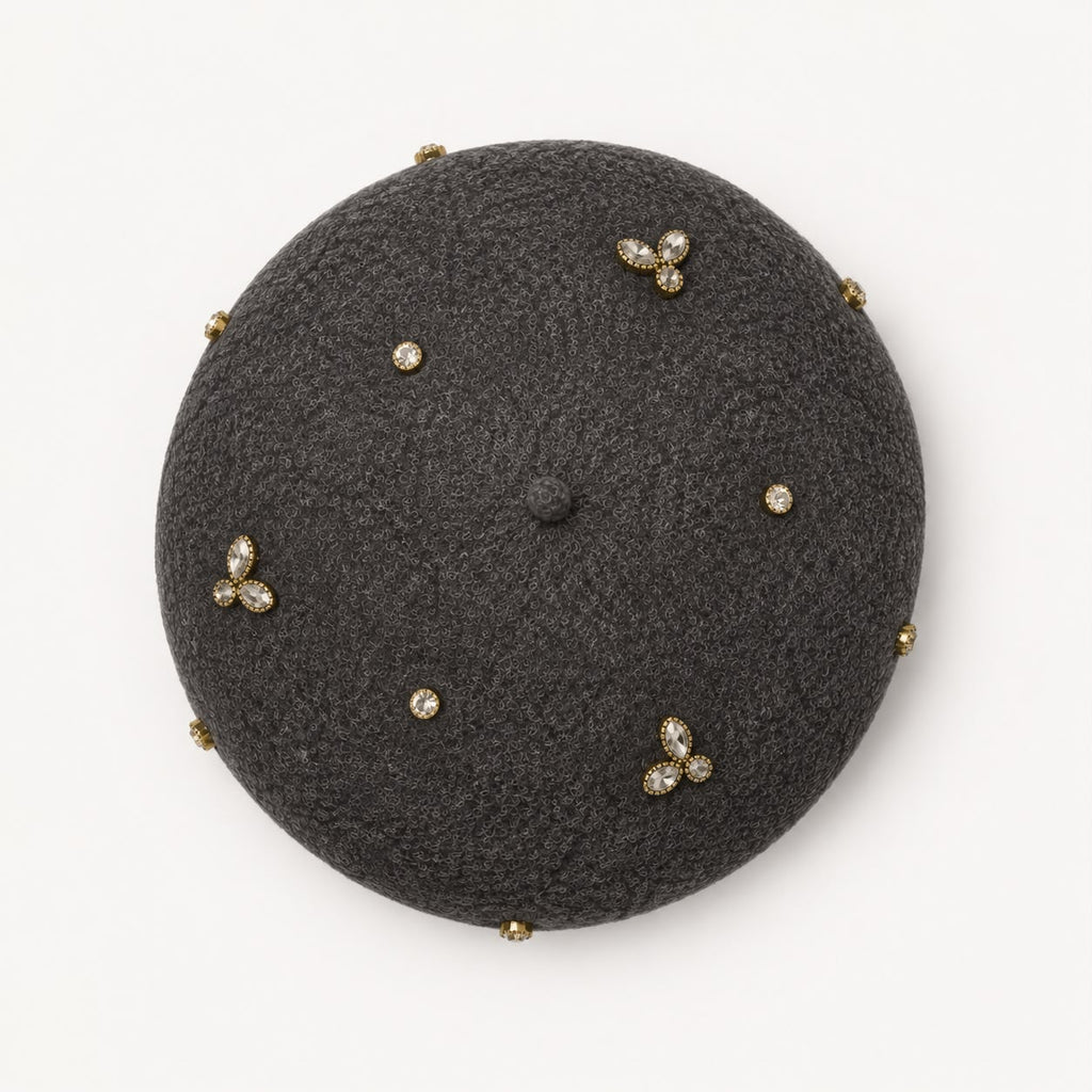 Béret Laine Femme Gris Foncé | Abeille Royale