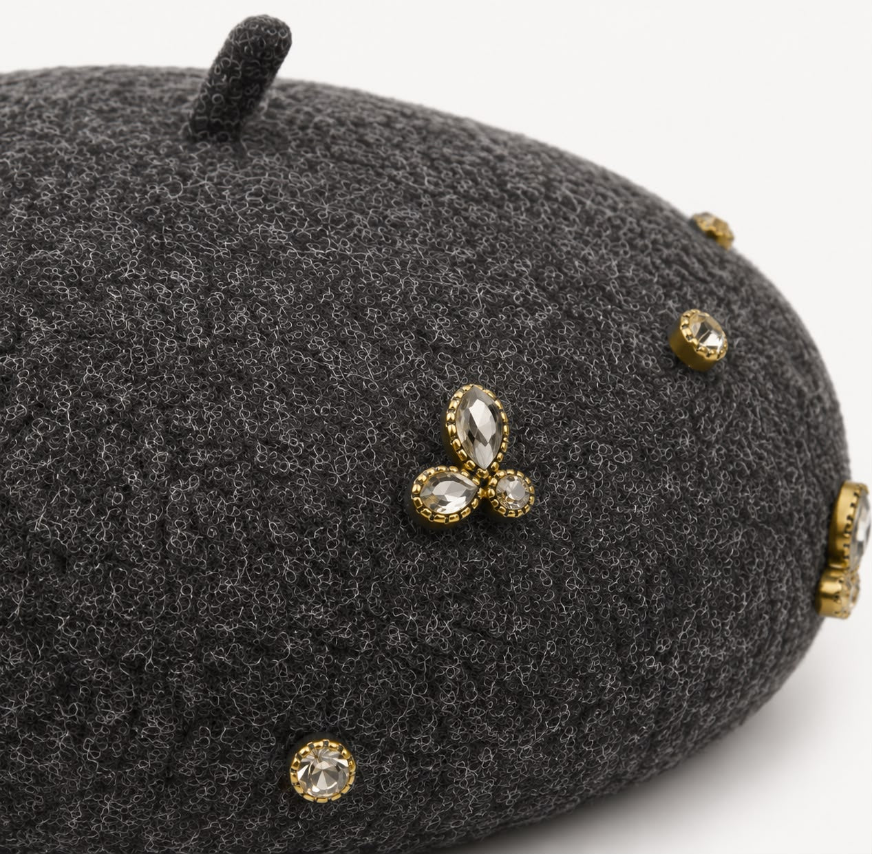 Béret Laine Femme Gris Foncé | Abeille Royale