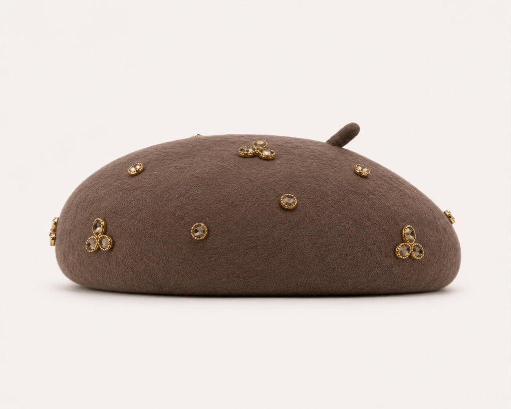 Béret Laine Femme Marron | Abeille Royale