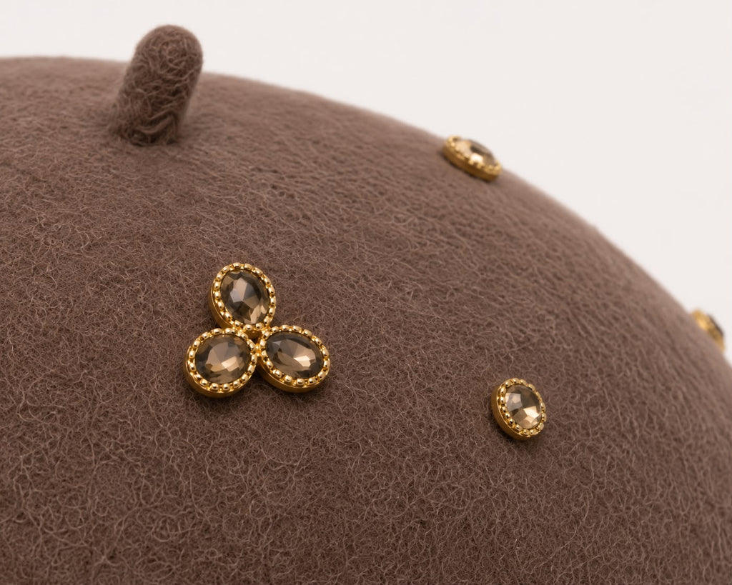 Béret Laine Femme Marron | Abeille Royale