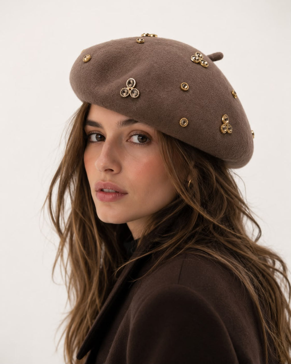 Béret Laine Femme Marron | Abeille Royale