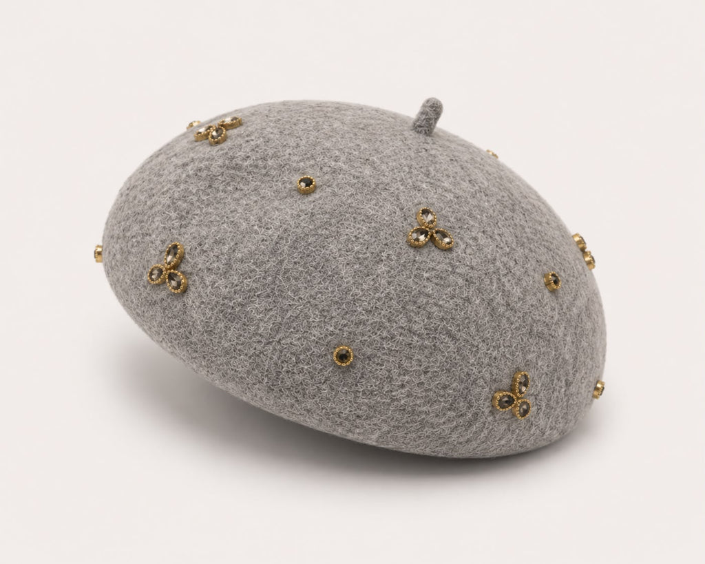 Béret Laine Femme Gris | Abeille Royale