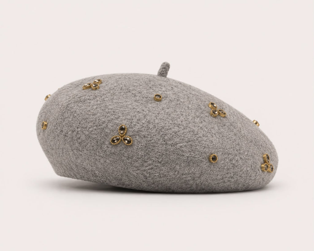 Béret Laine Femme Gris | Abeille Royale