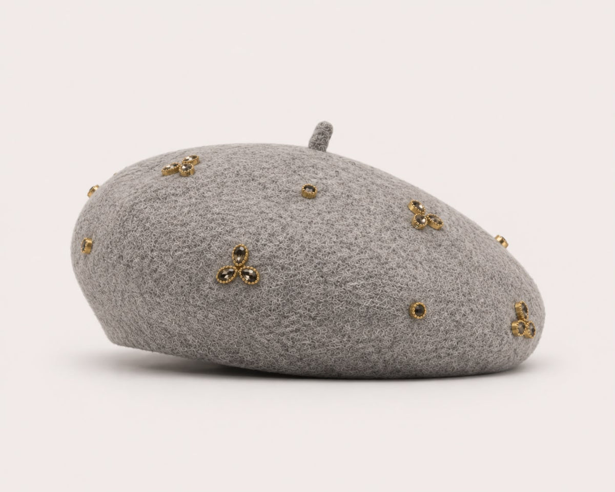 Béret Laine Femme Gris | Abeille Royale