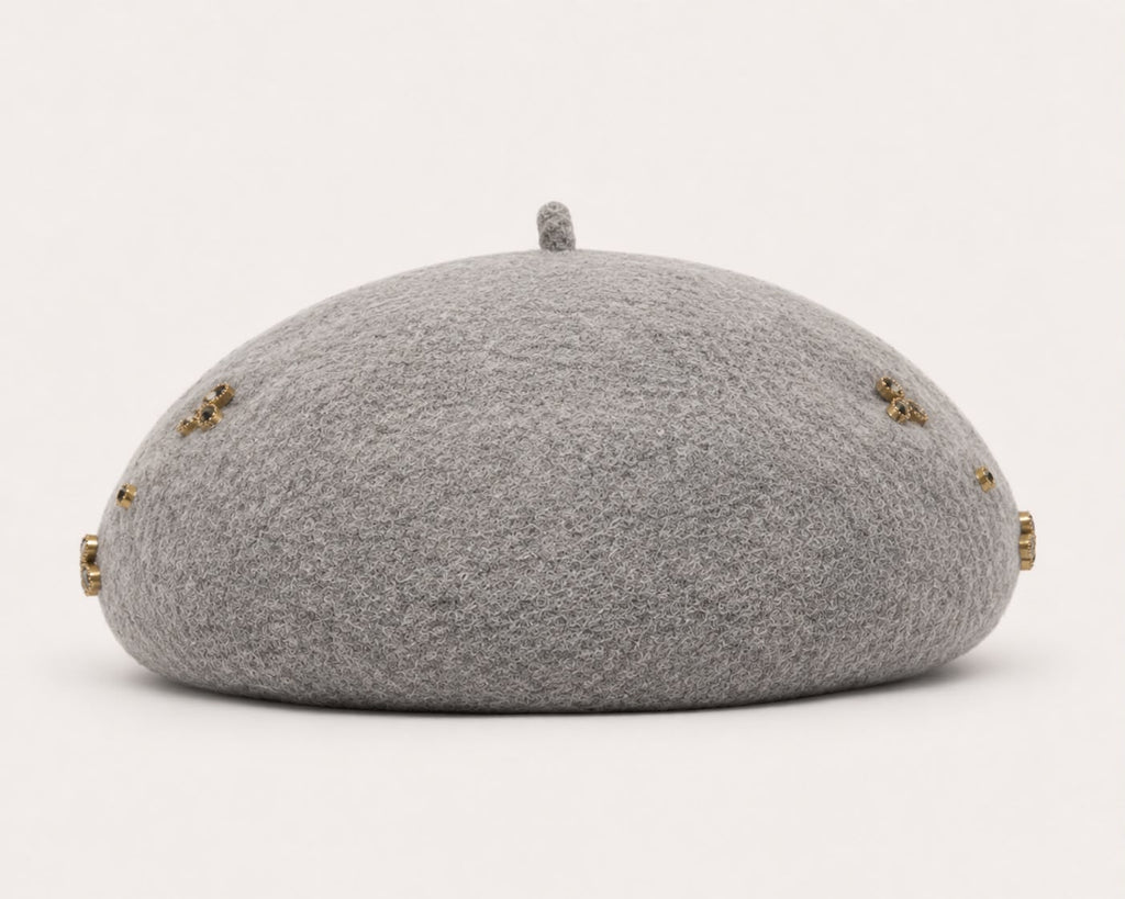 Béret Laine Femme Gris | Abeille Royale