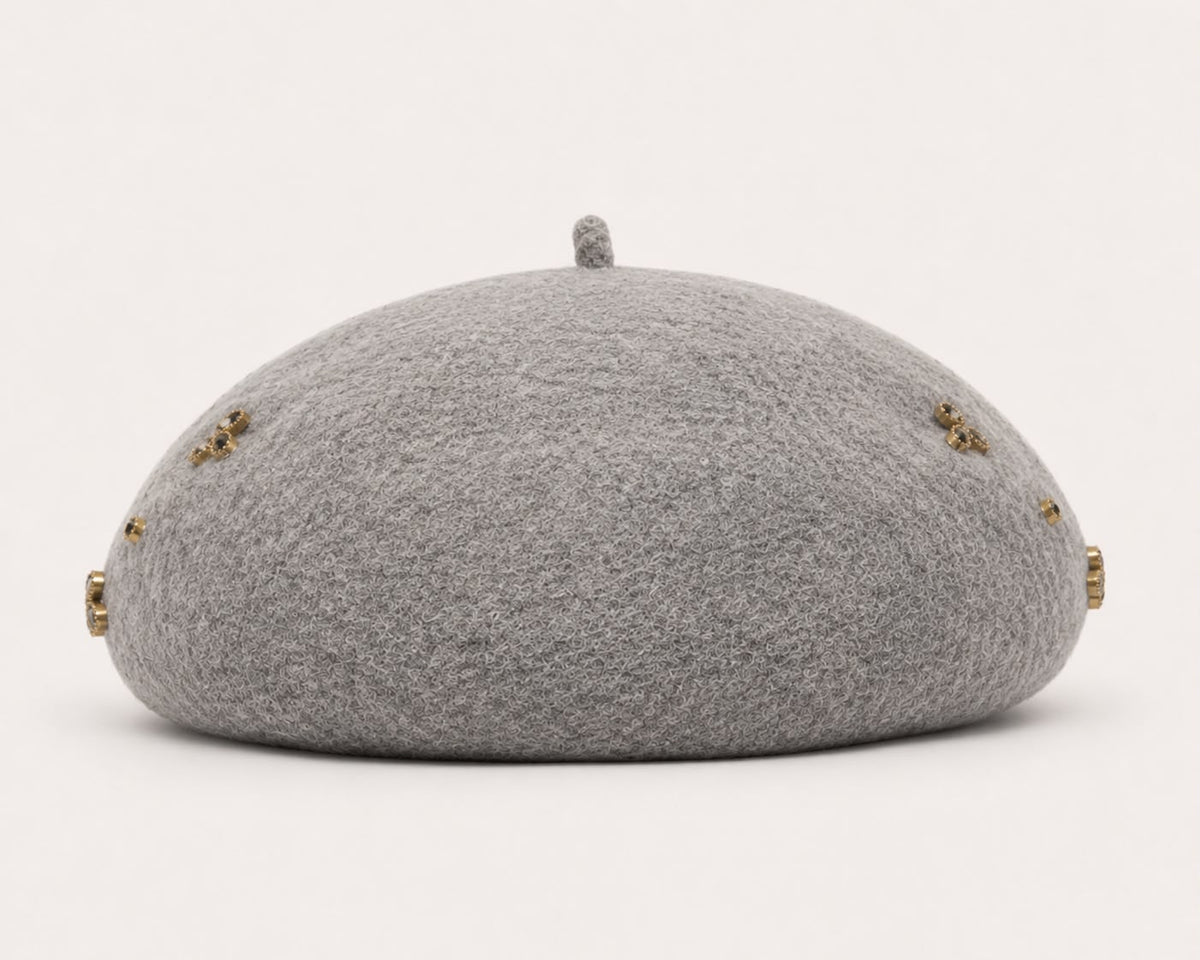 Béret Laine Femme Gris | Abeille Royale