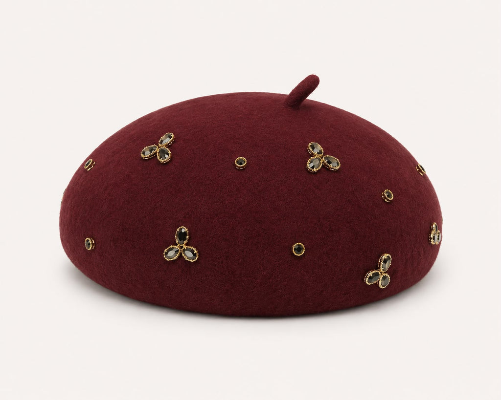 Béret Laine Femme Bordeaux | Abeille Royale