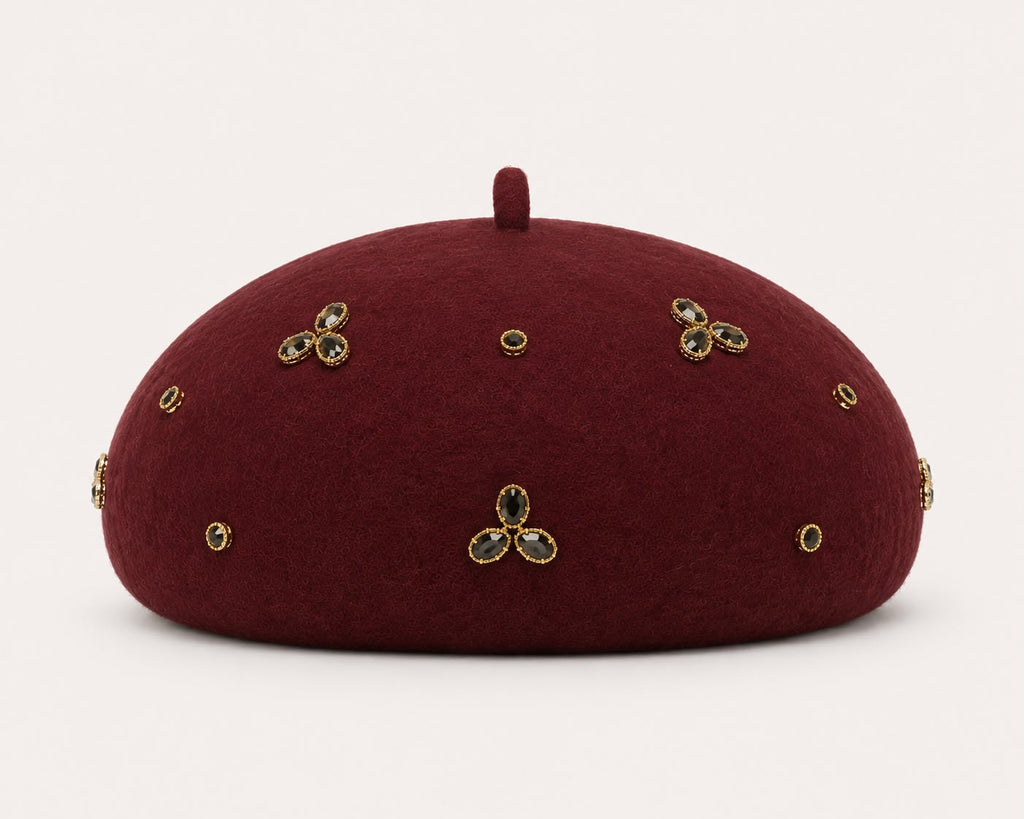 Béret Laine Femme Bordeaux | Abeille Royale