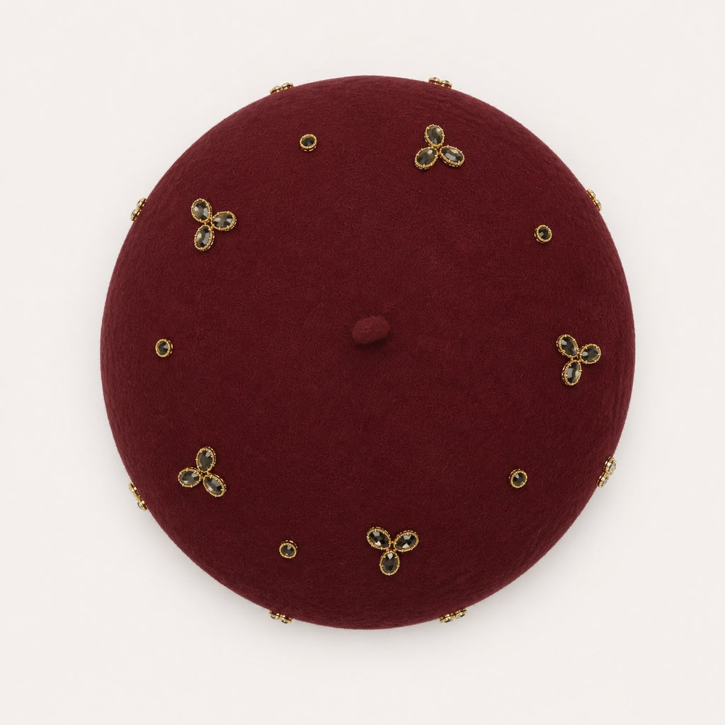 Béret Laine Femme Bordeaux | Abeille Royale