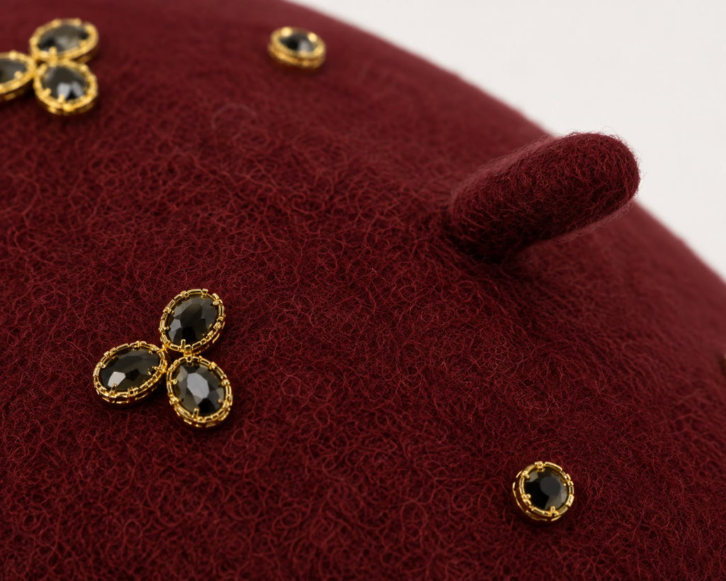 Béret Laine Femme Bordeaux | Abeille Royale