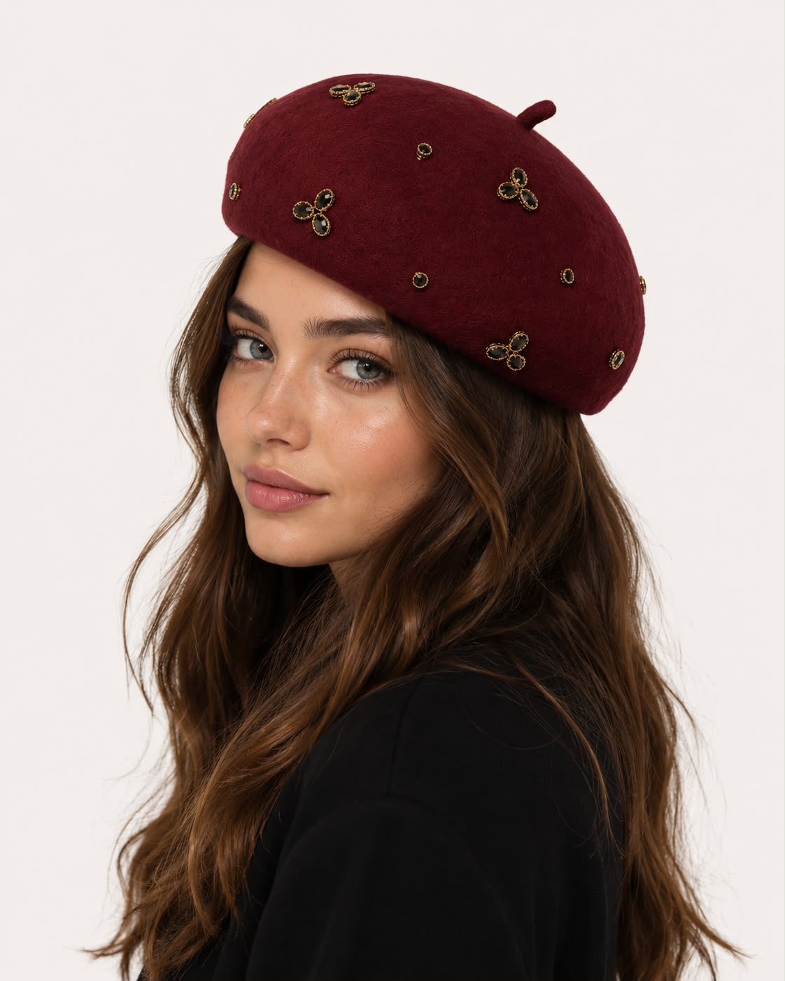 Béret Laine Femme Bordeaux | Abeille Royale