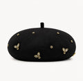 Béret Laine Femme Noir | Abeille Royale