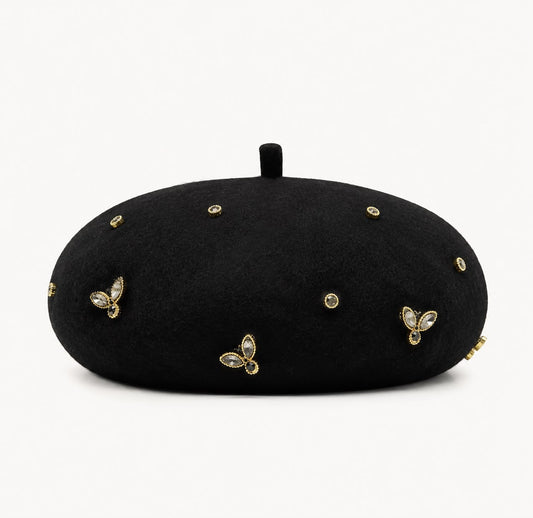 Béret Laine Femme Noir | Abeille Royale