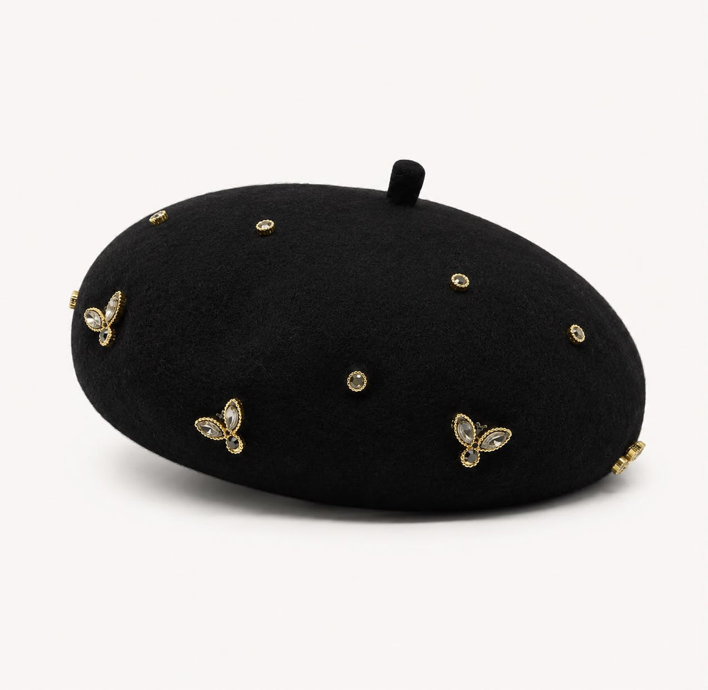 Béret Laine Femme Noir | Abeille Royale