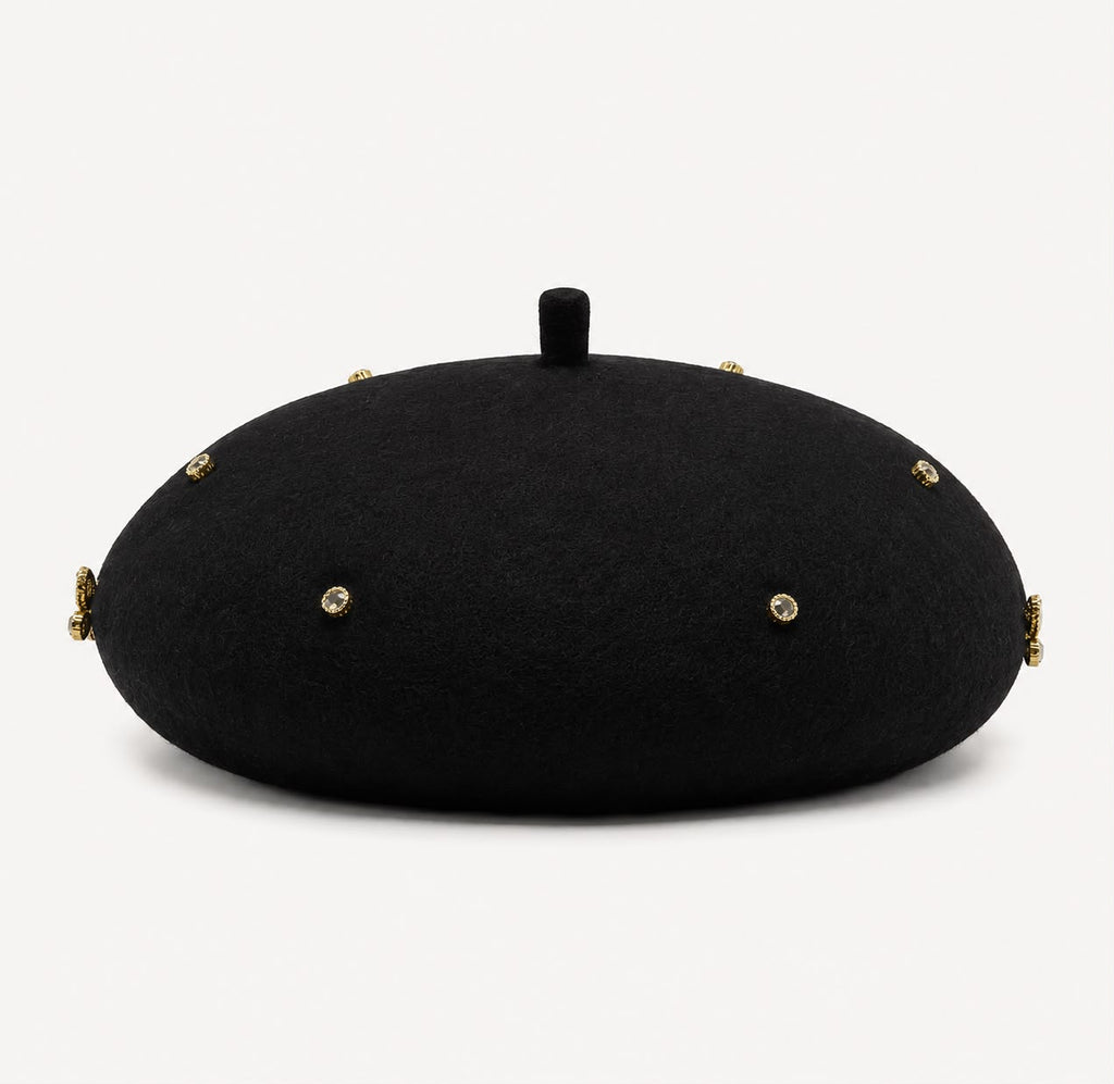 Béret Laine Femme Noir | Abeille Royale