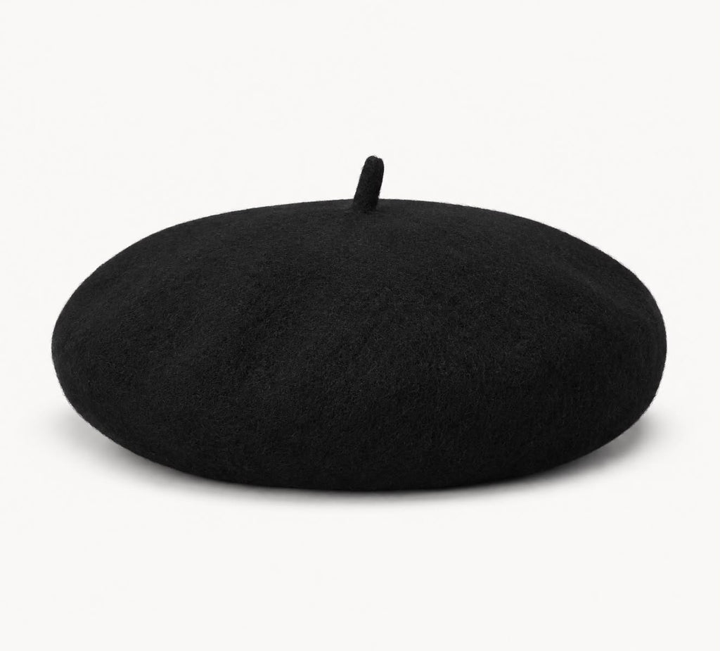 Béret Laine Femme Noir