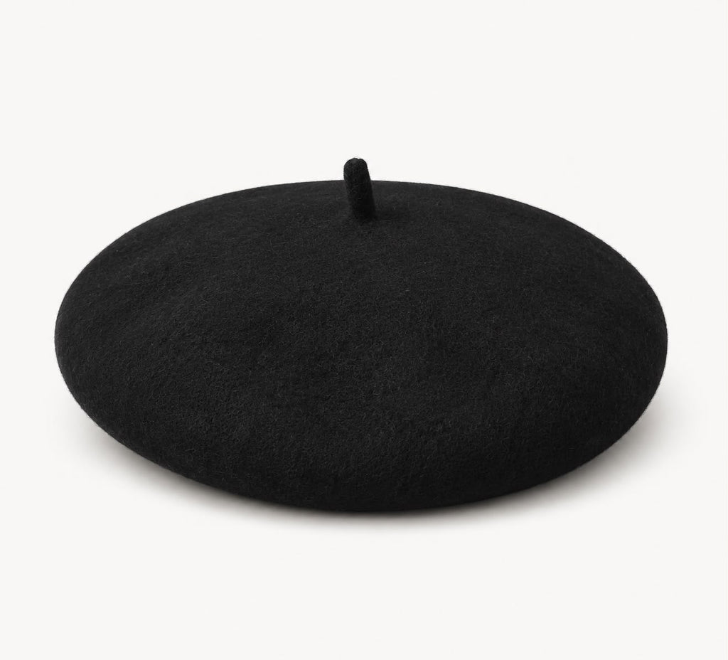 Béret Laine Femme Noir