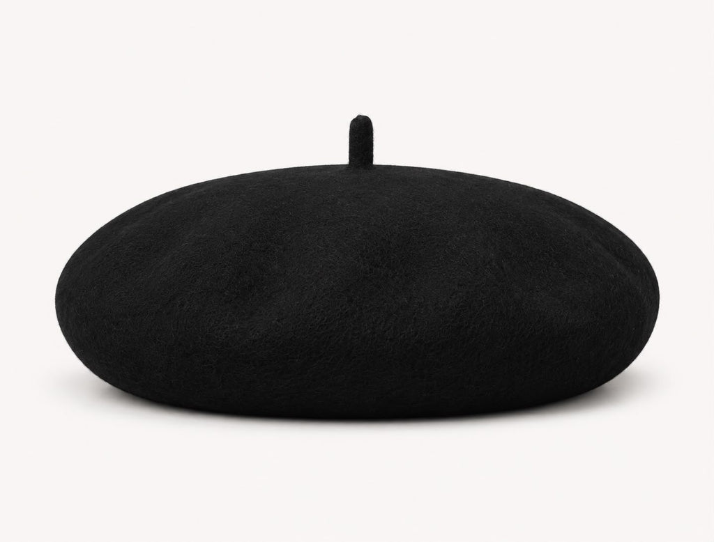 Béret Laine Femme Noir