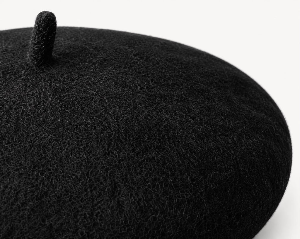 Béret Laine Femme Noir