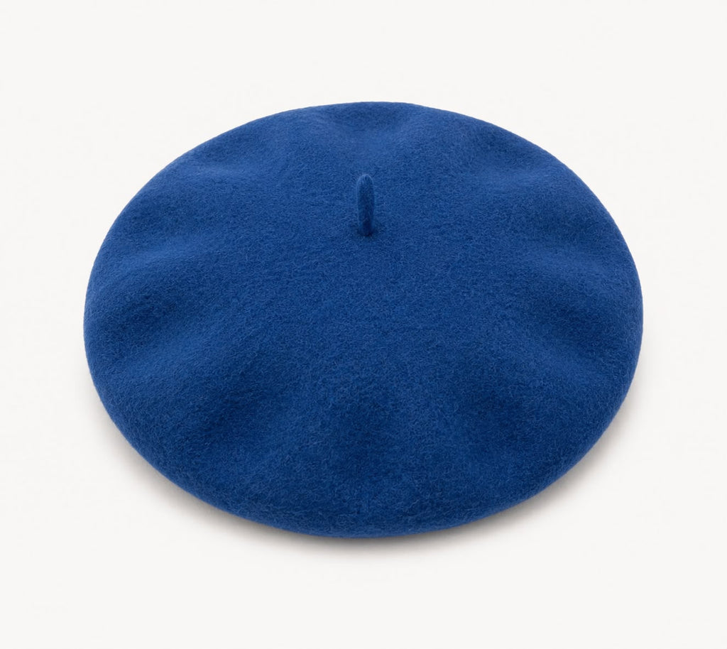 Béret Laine Femme Bleu Profond