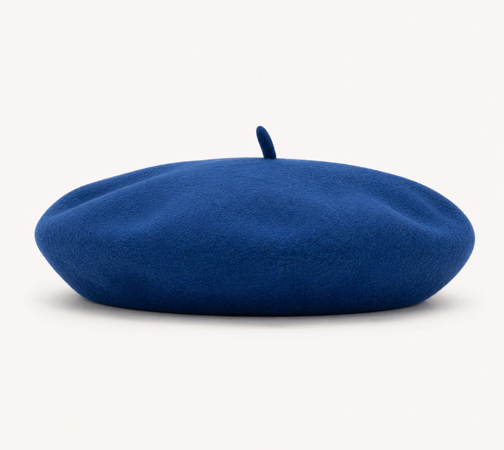 Béret Laine Femme Bleu Profond