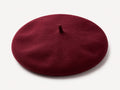 Béret Laine Femme Rouge Violacé