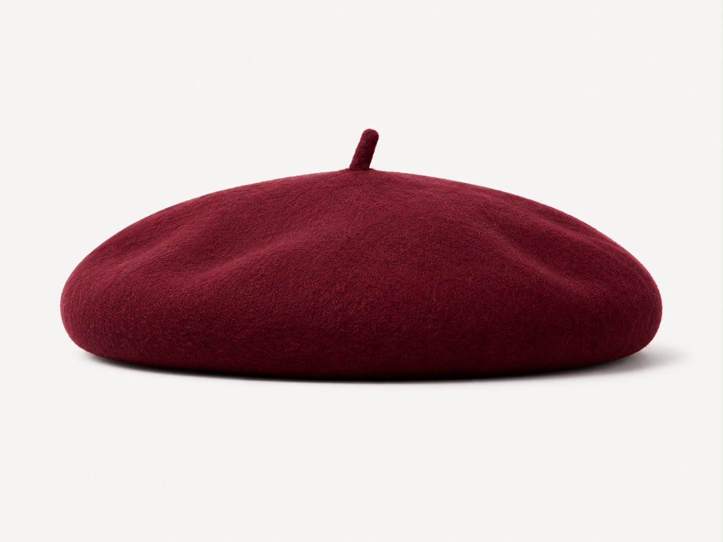 Béret Laine Femme Rouge Violacé