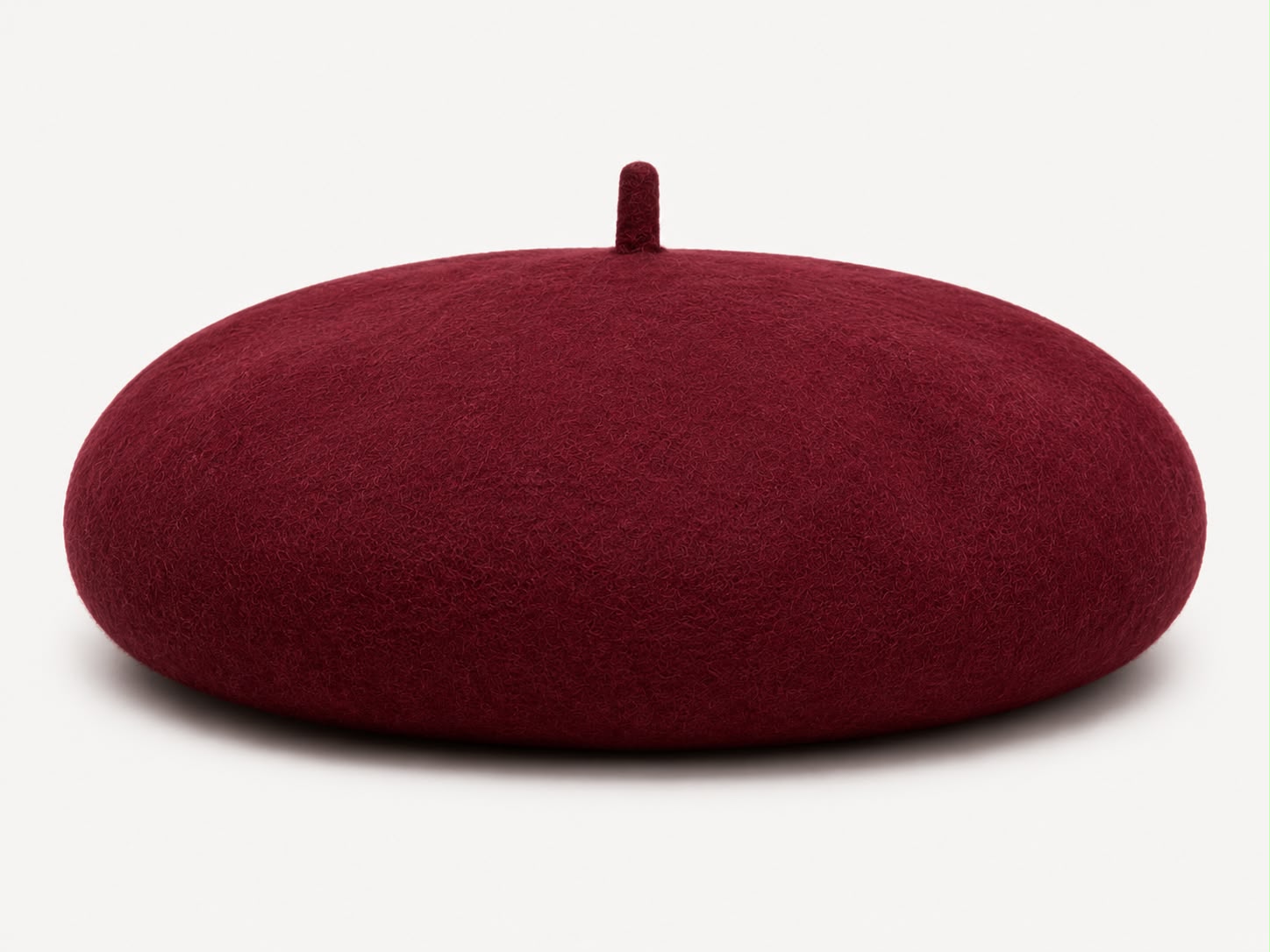 Béret Laine Femme Rouge Violacé