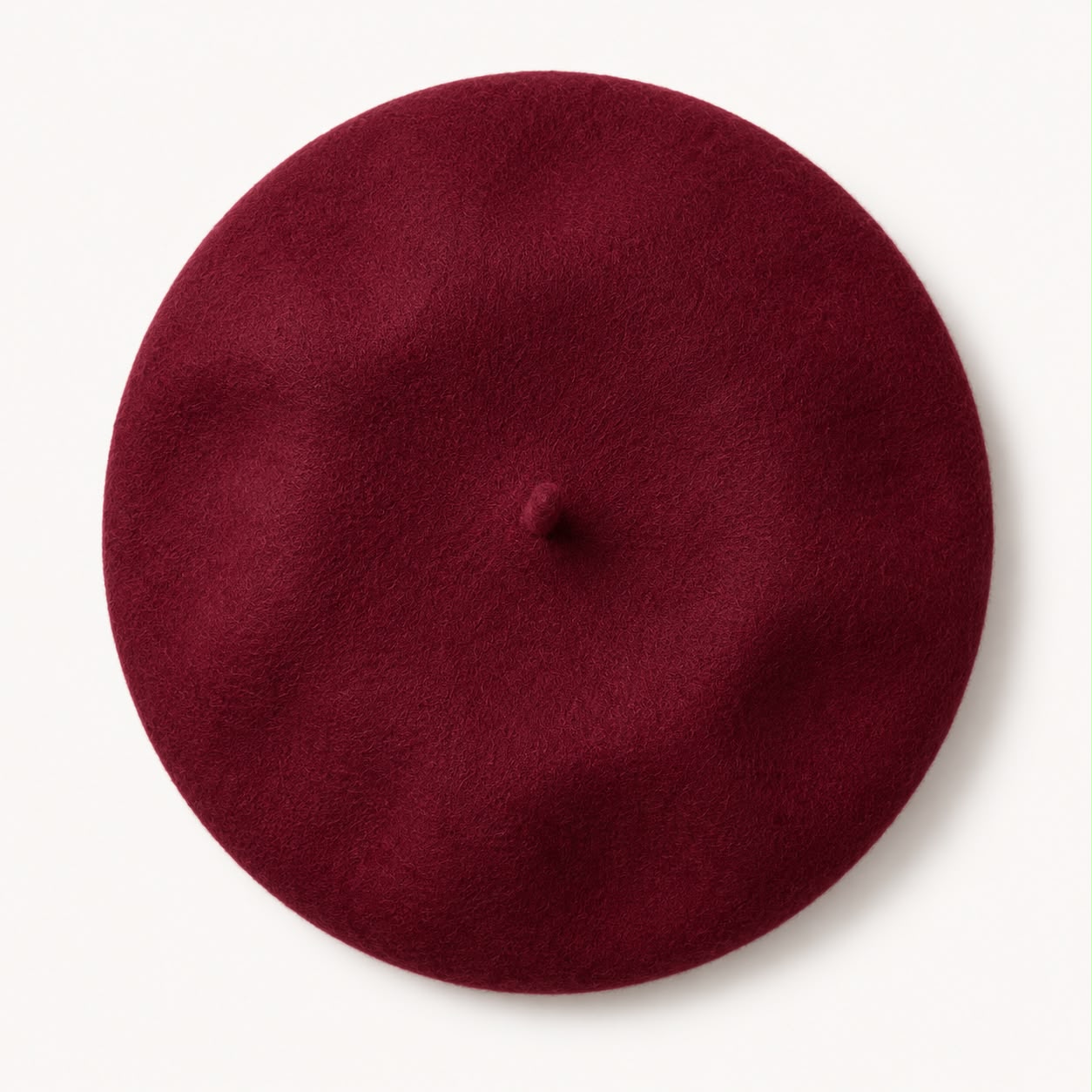 Béret Laine Femme Rouge Violacé