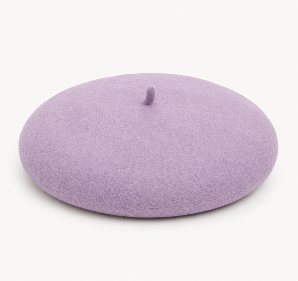 Béret hiver femme lavande