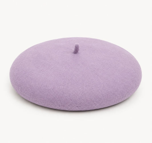 Béret hiver femme lavande
