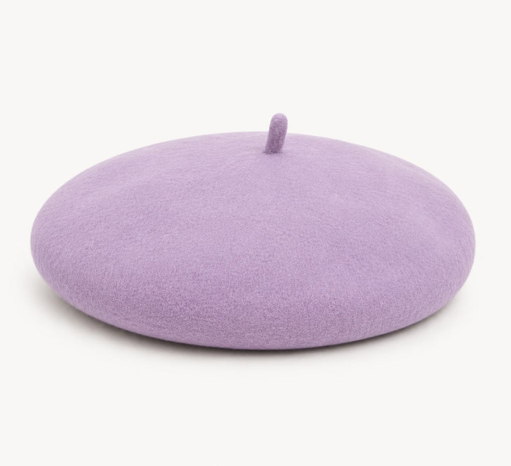 Béret hiver femme lavande