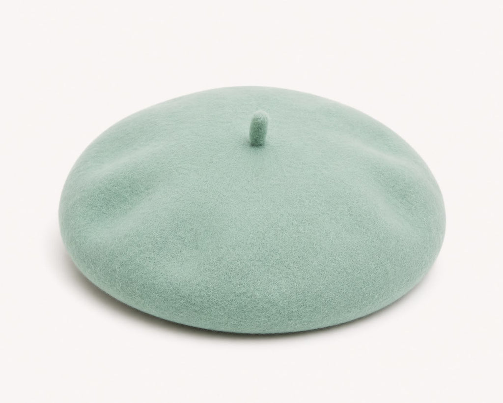 Béret Laine Femme Vert Menthe