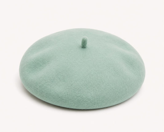 Béret Laine Femme Vert Menthe