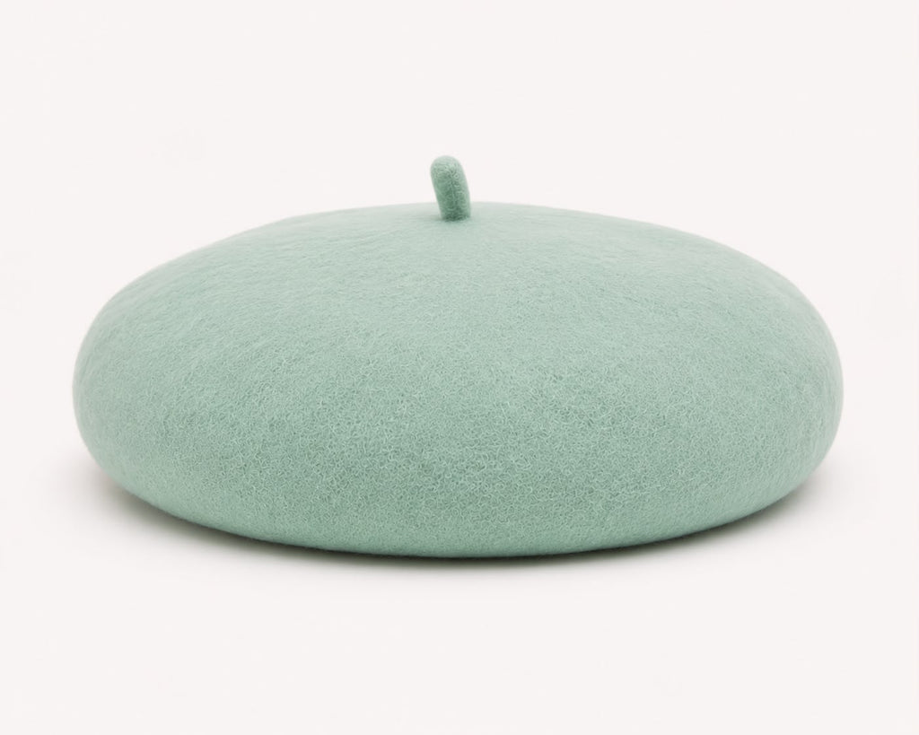 Béret Laine Femme Vert Menthe