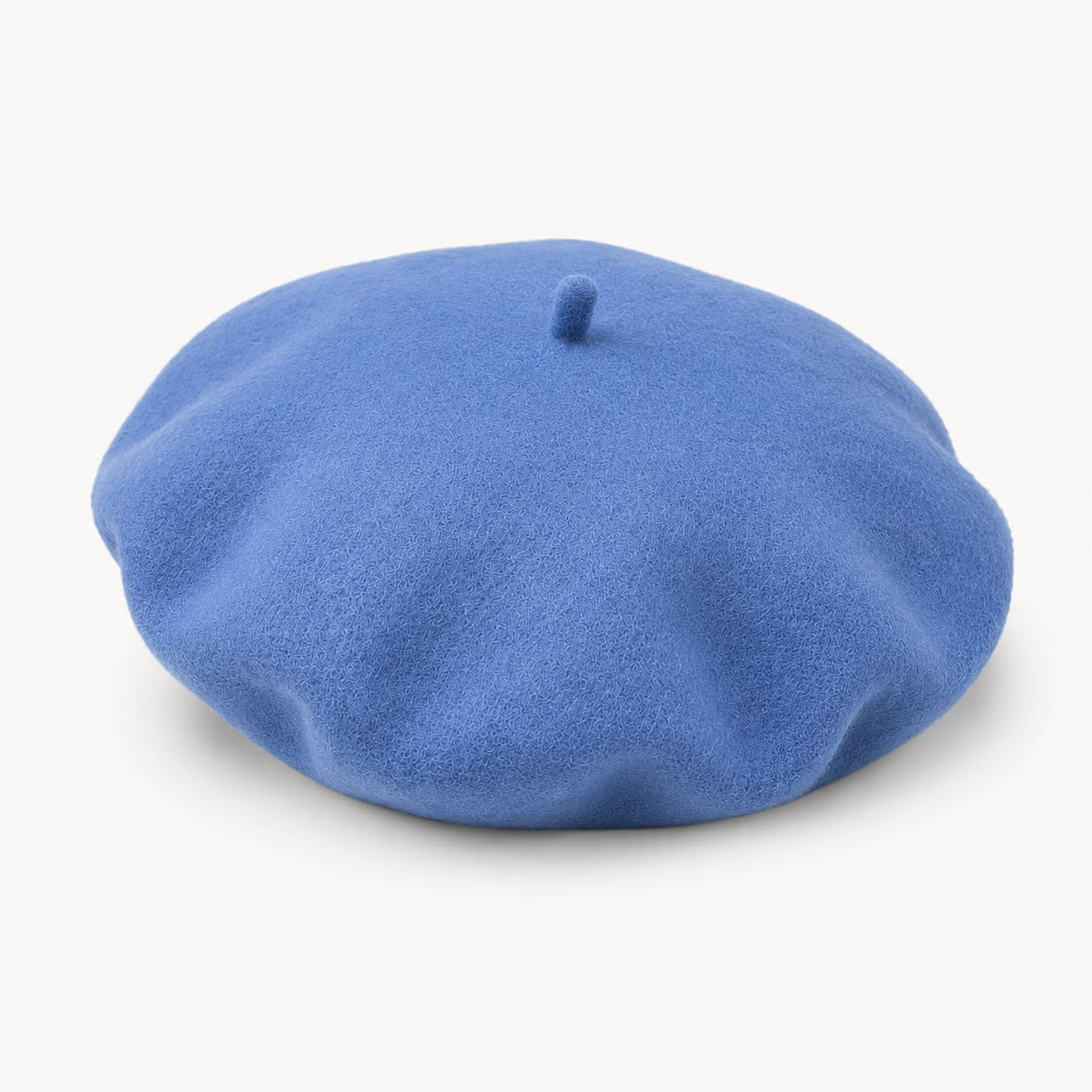 Béret Femme en Laine Bleu Ciel – Chapeau Français Doux Automne Hiver