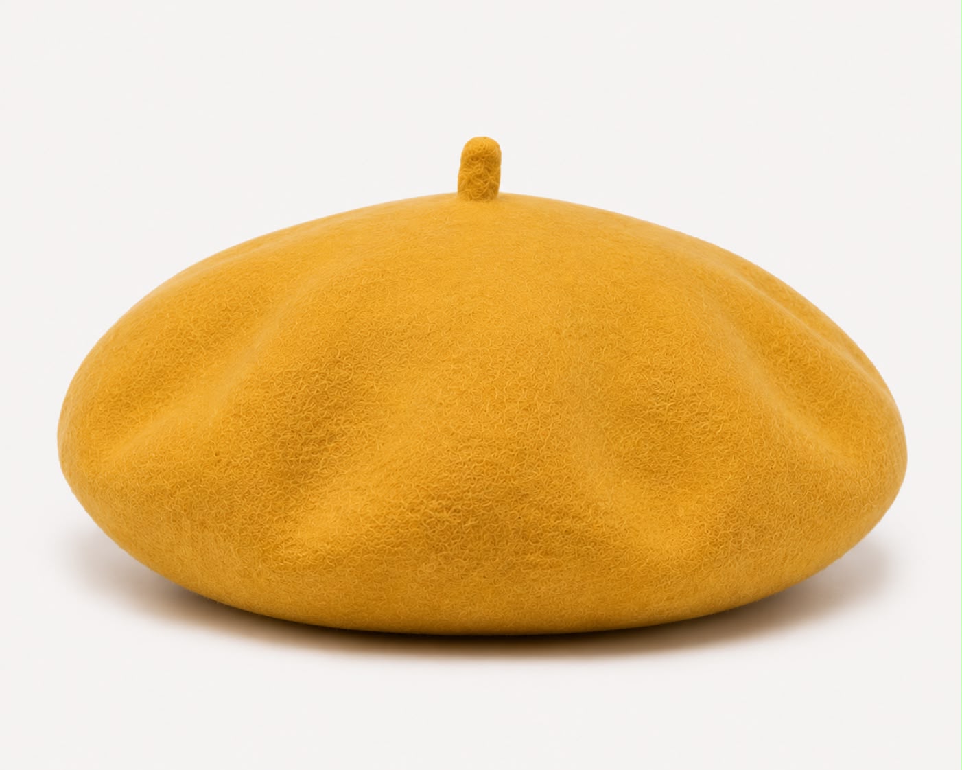 Béret Femme en Laine Jaune – Chapeau Français Chaud et Tendance