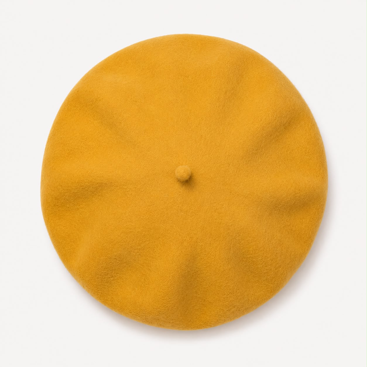 Béret Femme en Laine Jaune – Chapeau Français Chaud et Tendance